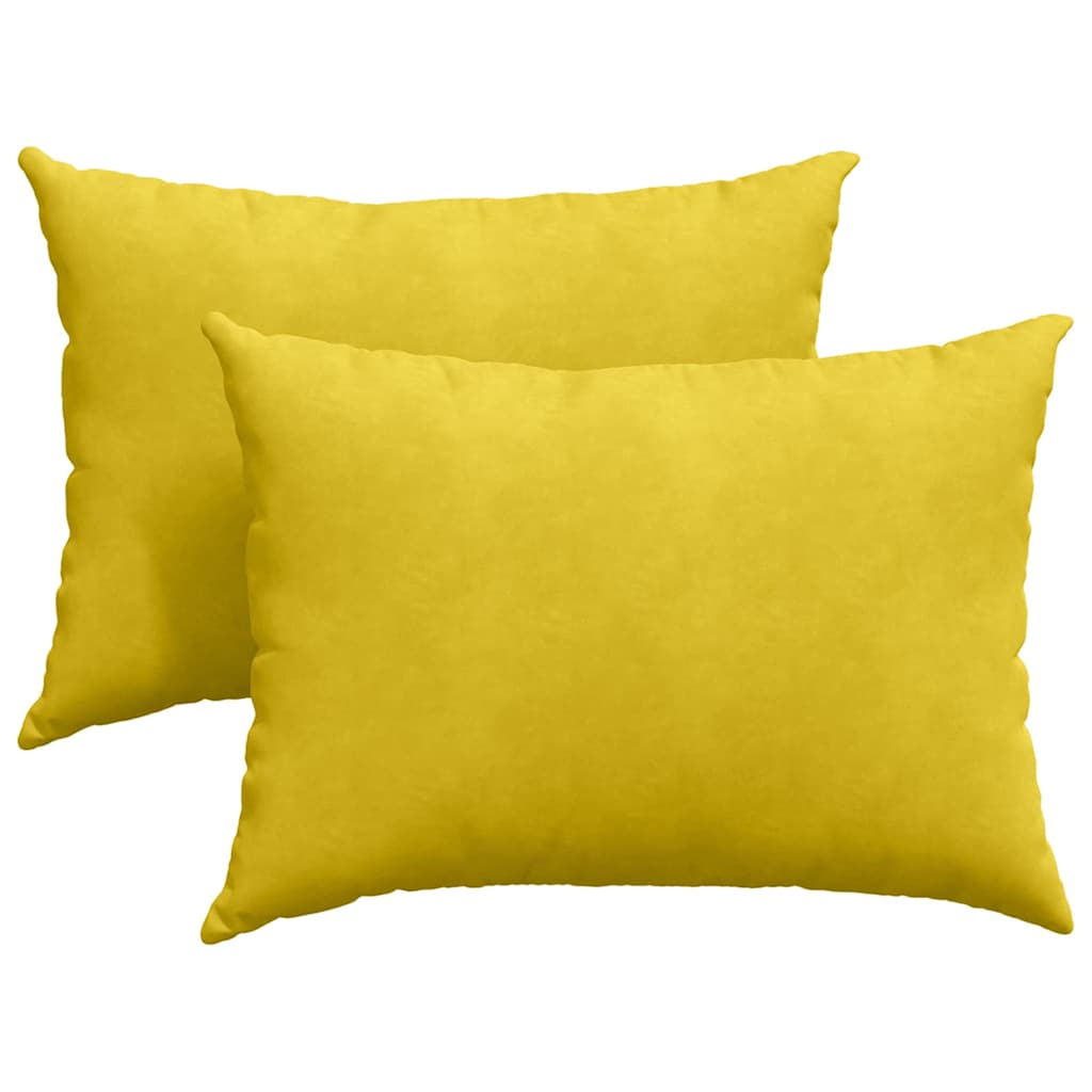 Sofakuddar 2 pcs Gul 70 x 50 cm Kordread tyg