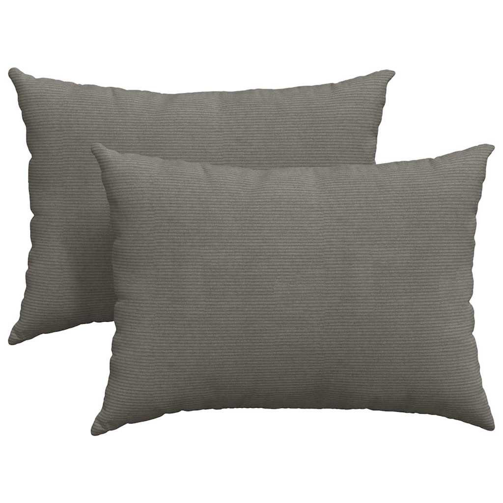 Sofakuddar 2 pcs Ljusgrå 70 x 50 cm Kordread tyg