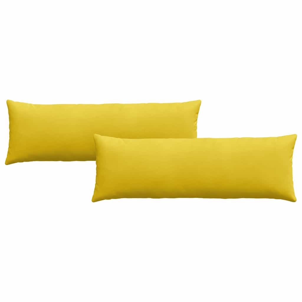 Sofakuddar 2 st Gul 120 x 40 cm Kordread tyg