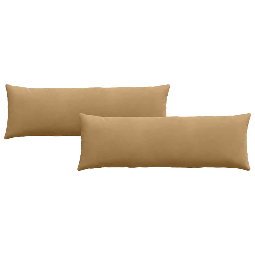 Sofakuddar 2 st Brun 120 x 40 cm Kordread tyg