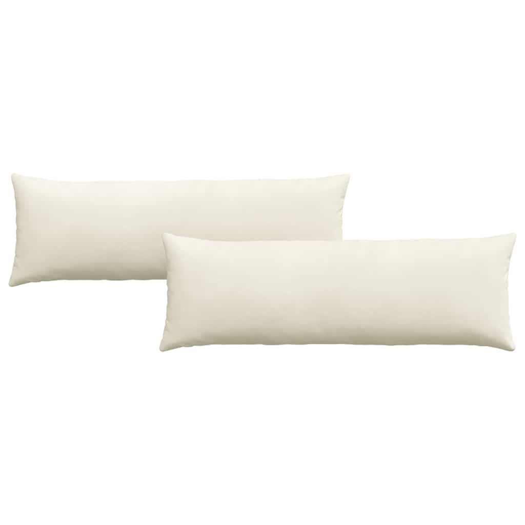 Sofakuddar 2 pcs Kräm 120 x 40 cm Kordread tyg