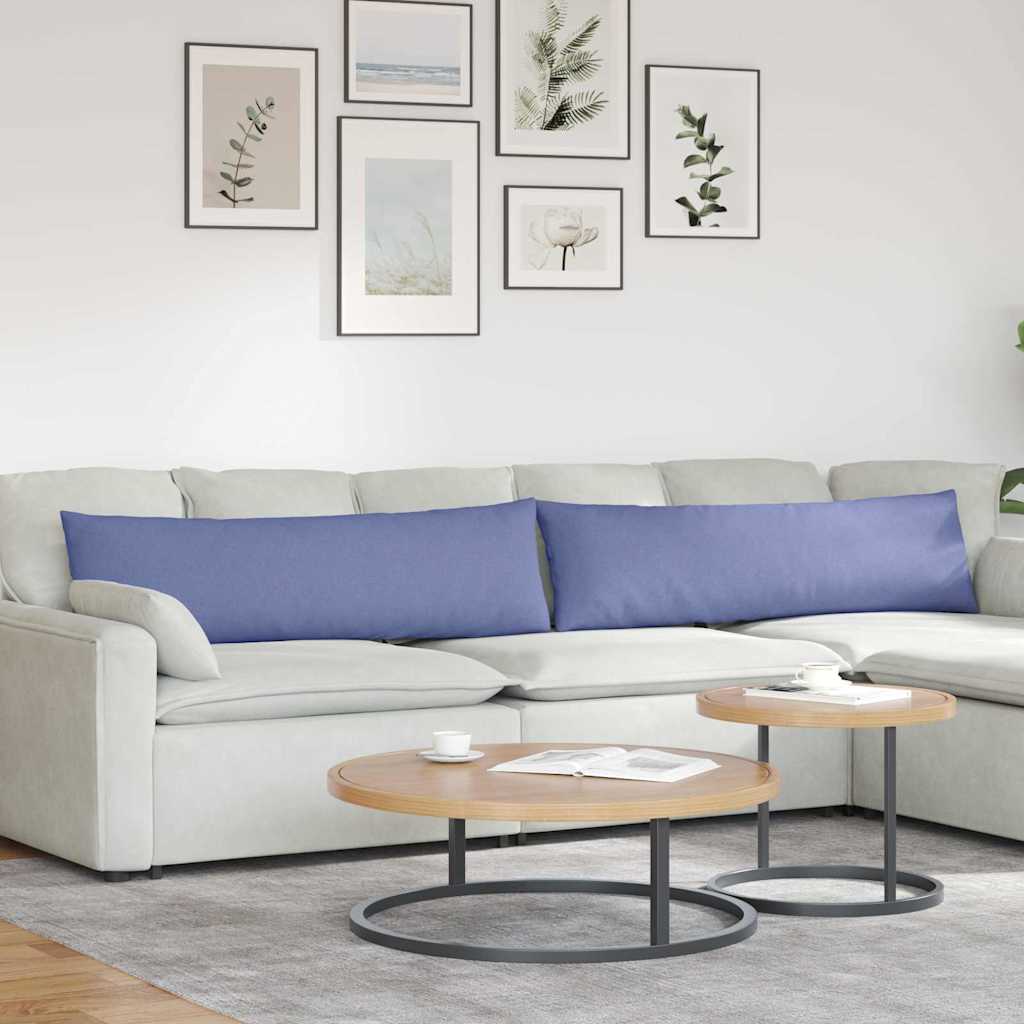 Sofakuddar 2 st tyg Jeansblå 145 x 40 cm