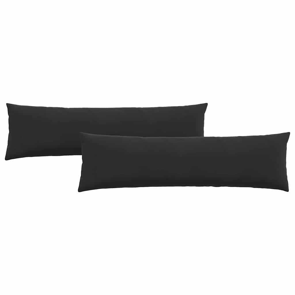 Sofakuddar 2 st Svart 145 x 40 cm Kordread tyg