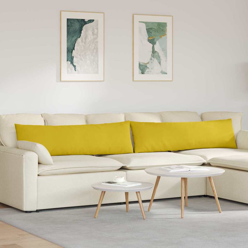 Sofakuddar 2 st Gul 145 x 40 cm Kordread tyg