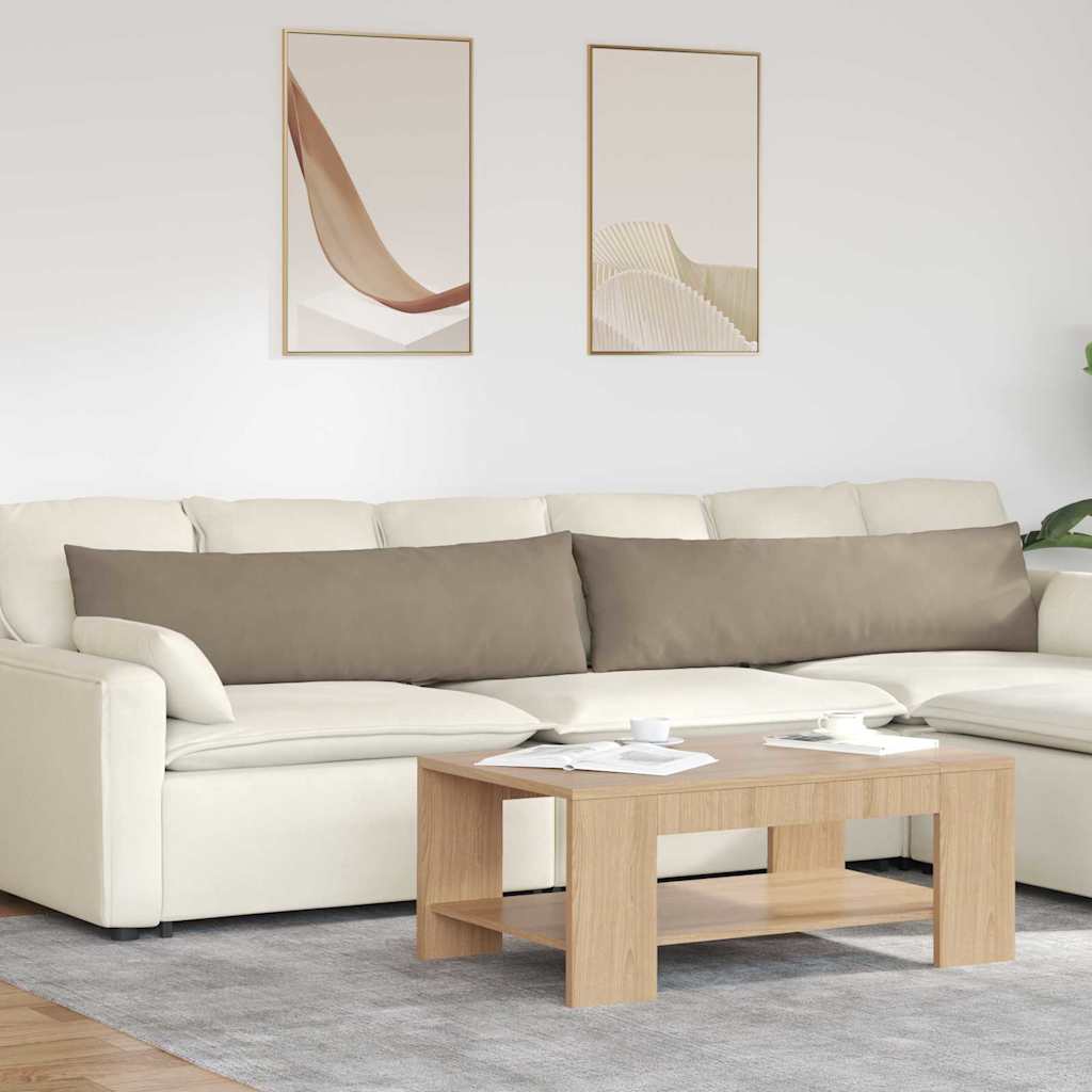 Sofakuddar 2 st tyg Taupe 145 x 40 cm