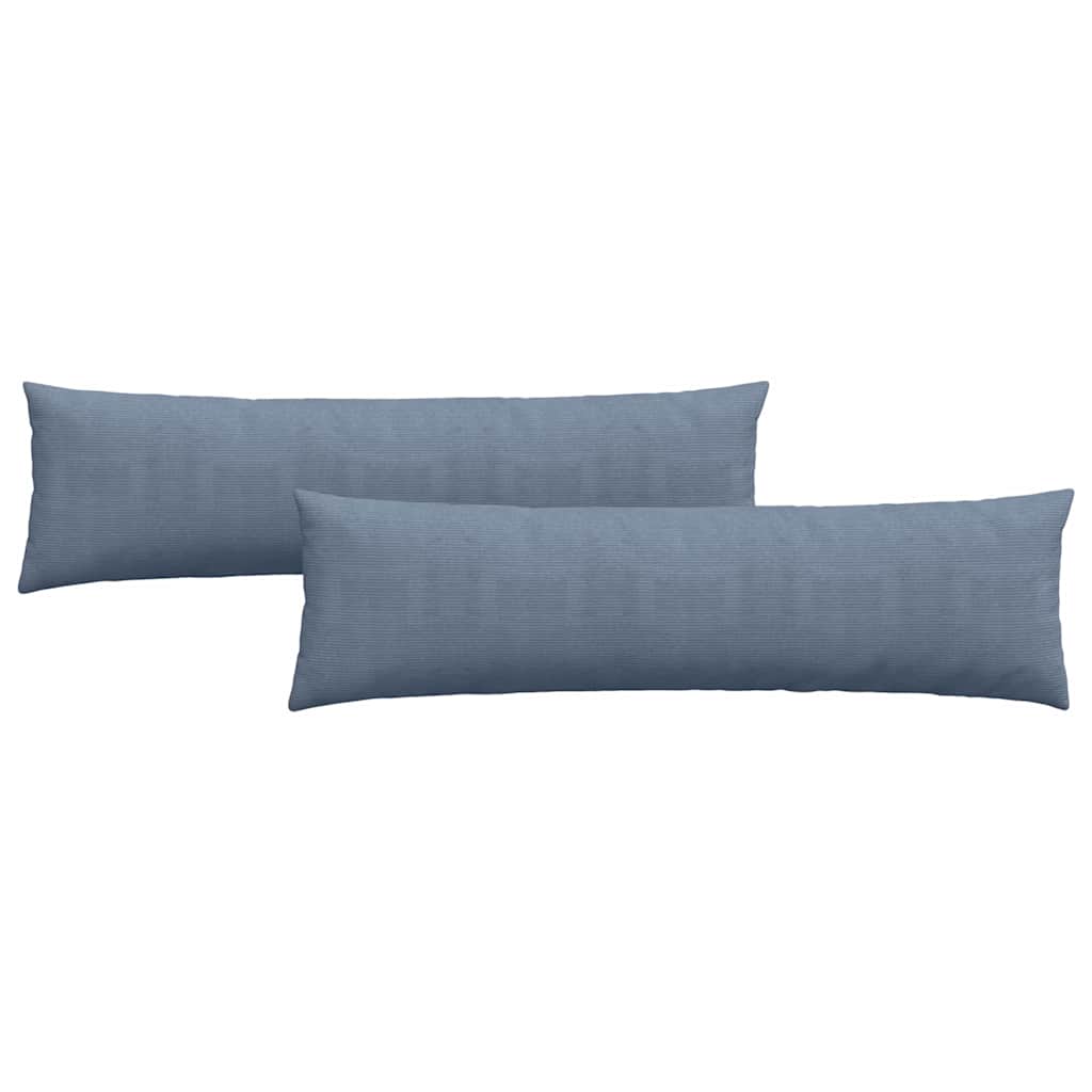 Sofakuddar 2 pcs Blå 145 x 40 cm Kordread tyg