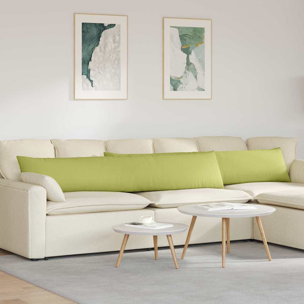 Sofakuddar 2 st tyg Ljusgrön 200 x 40 cm