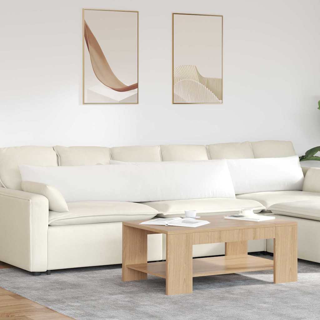 Sofakuddar 2 st tyg Vit 200 x 40 cm