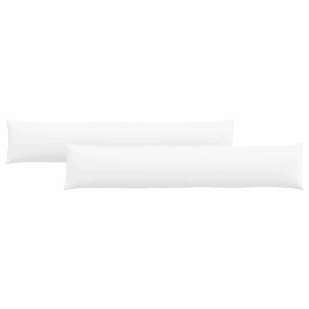 Sofakuddar 2 st tyg Vit 200 x 40 cm