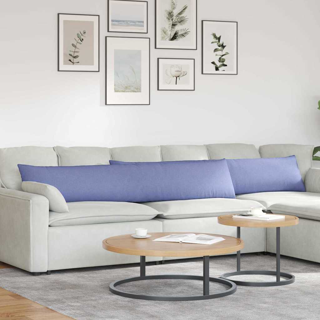 Sofakuddar 2 st tyg Jeansblå 200 x 40 cm