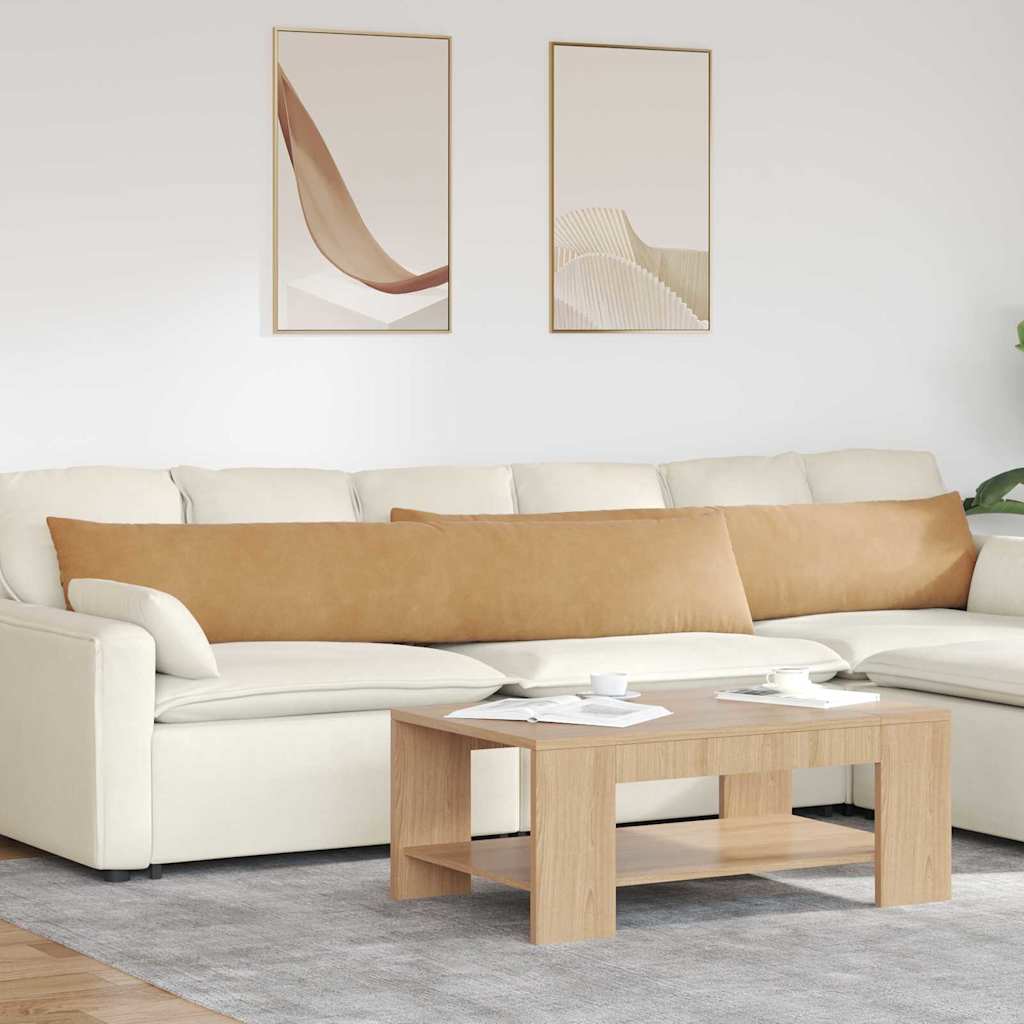 Sofakuddar 2 st Brun 200 x 40 cm Kordread tyg