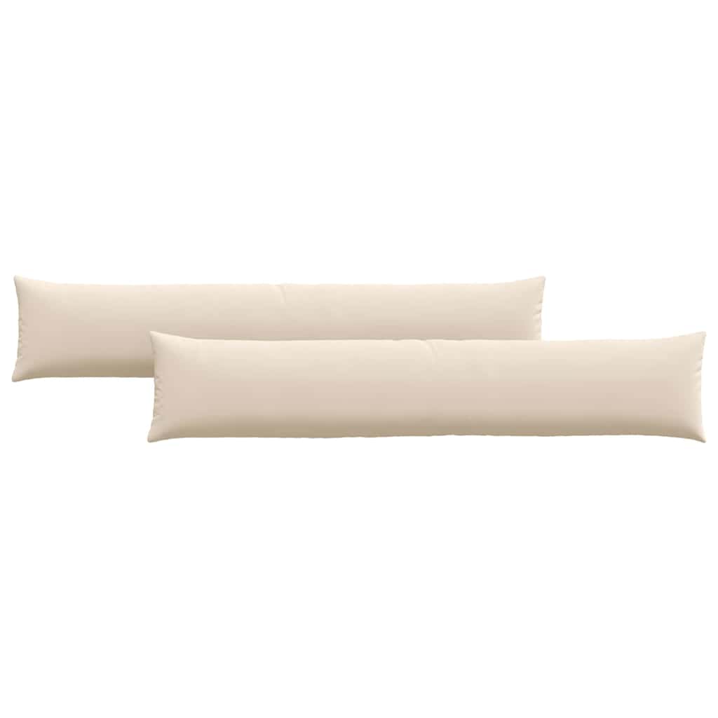 Sofakuddar 2 st tyg Beige 200 x 40 cm