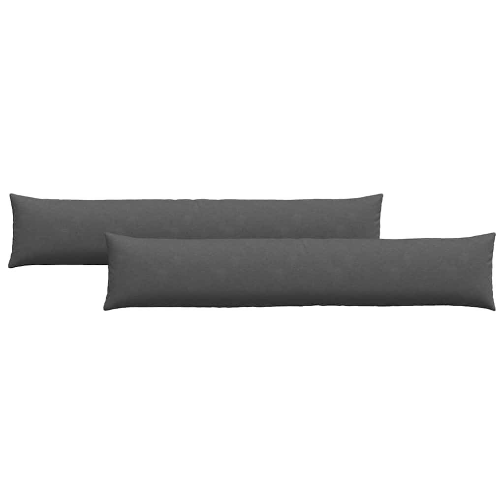 Sofakuddar 2 st Mörkgrå 200 x 40 cm Kordread tyg