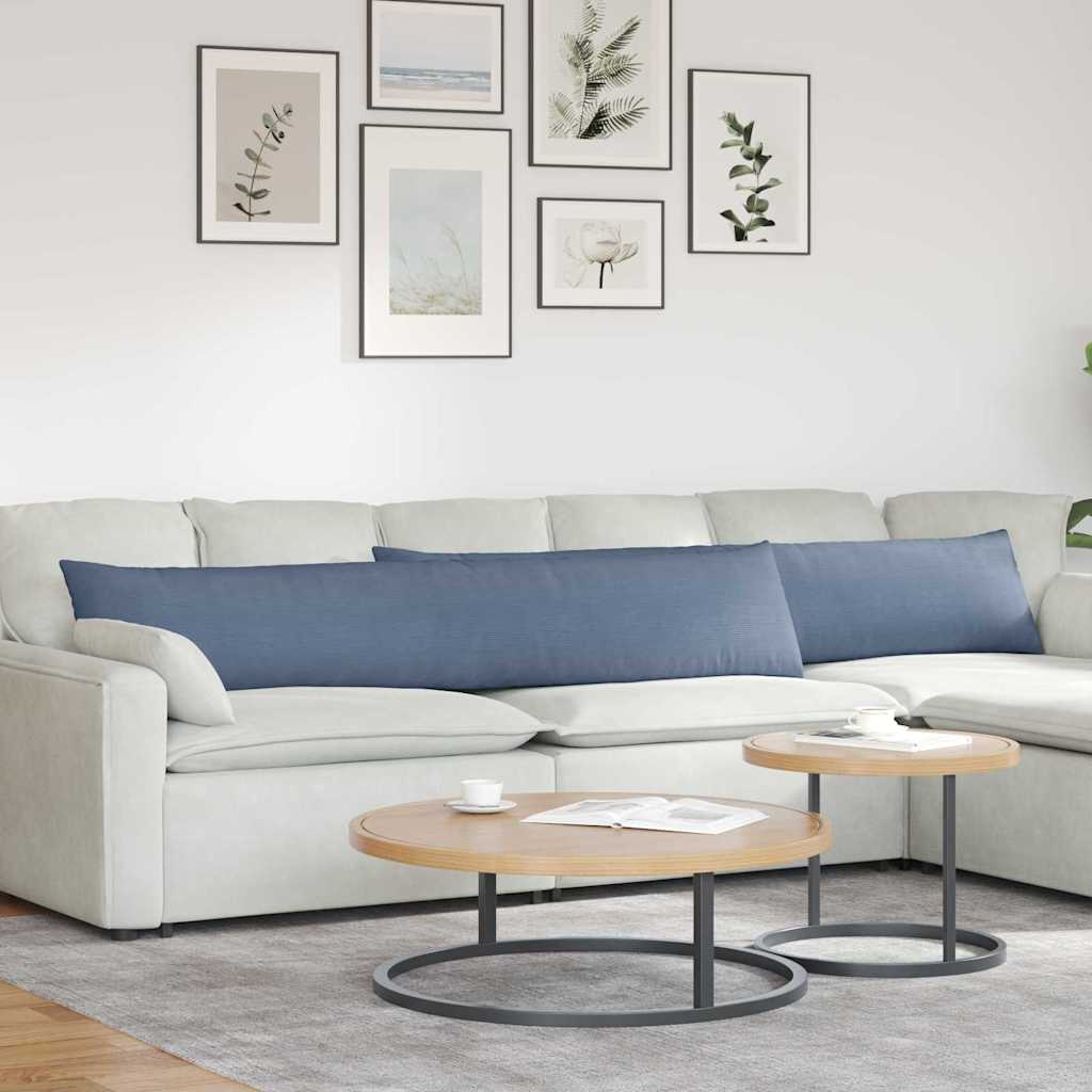 Sofakuddar 2 st Blå 200 x 40 cm Kordread tyg