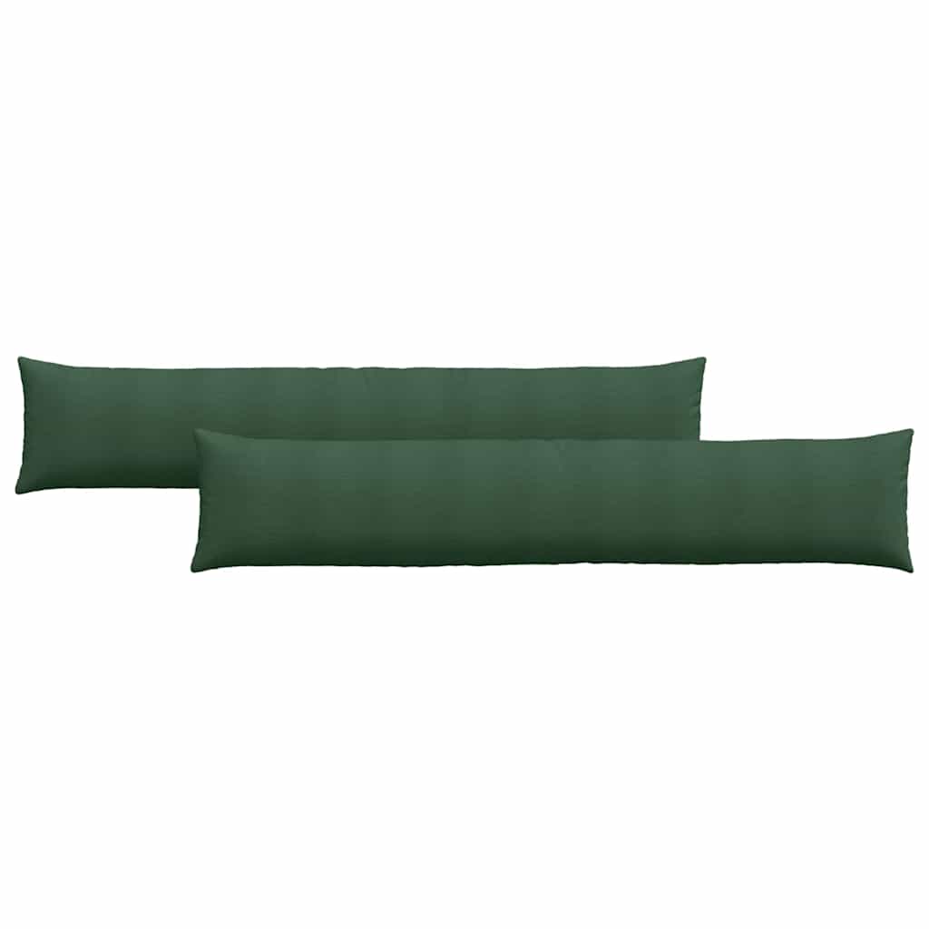 Sofakuddar 2 st Mörkgrön 200 x 40 cm Kordread tyg