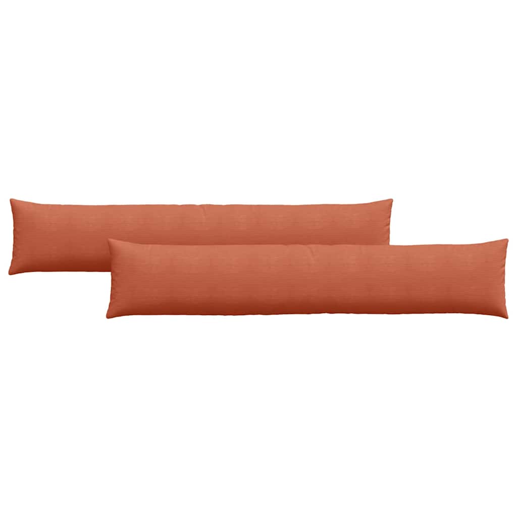 Sofakuddar 2 st Röd orange 200 x 40 cm Kordread tyg