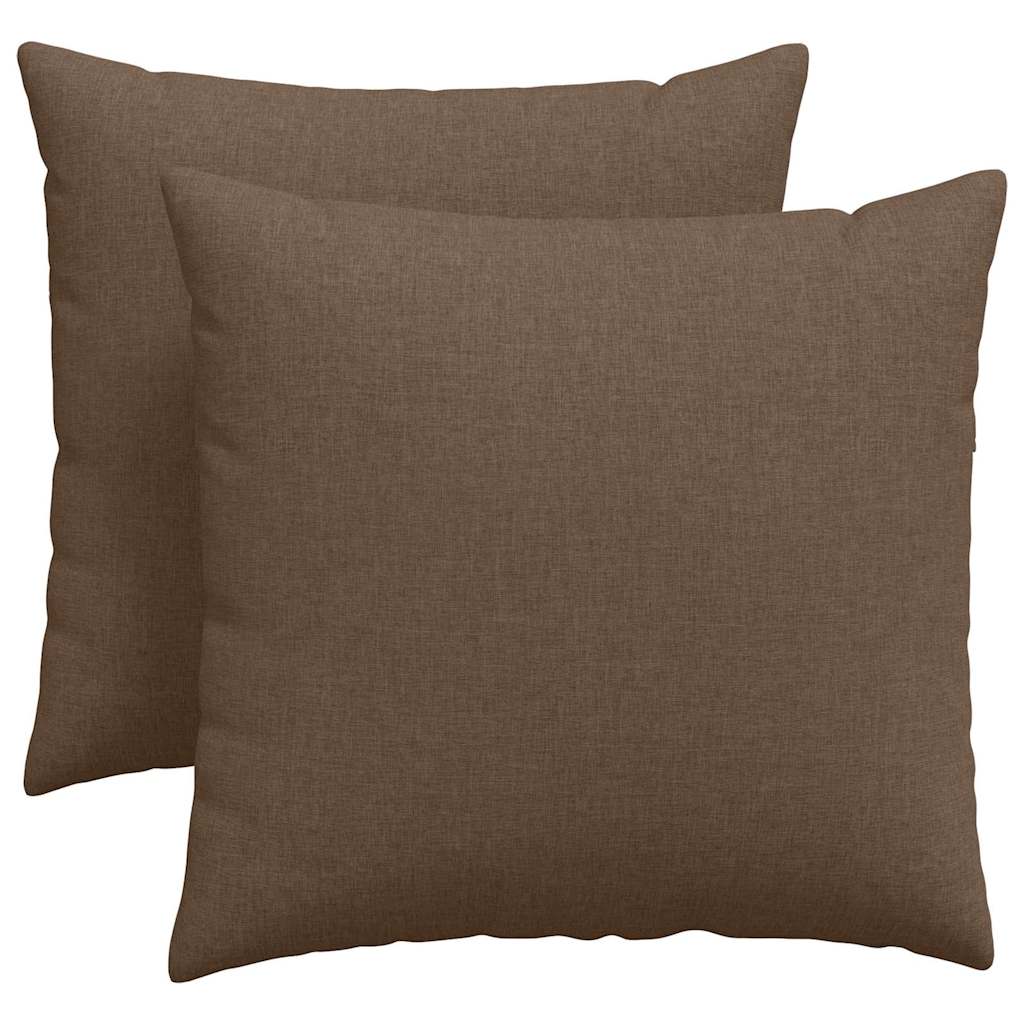 Sofakuddar 2 st tyg Brun 45 x 45 cm