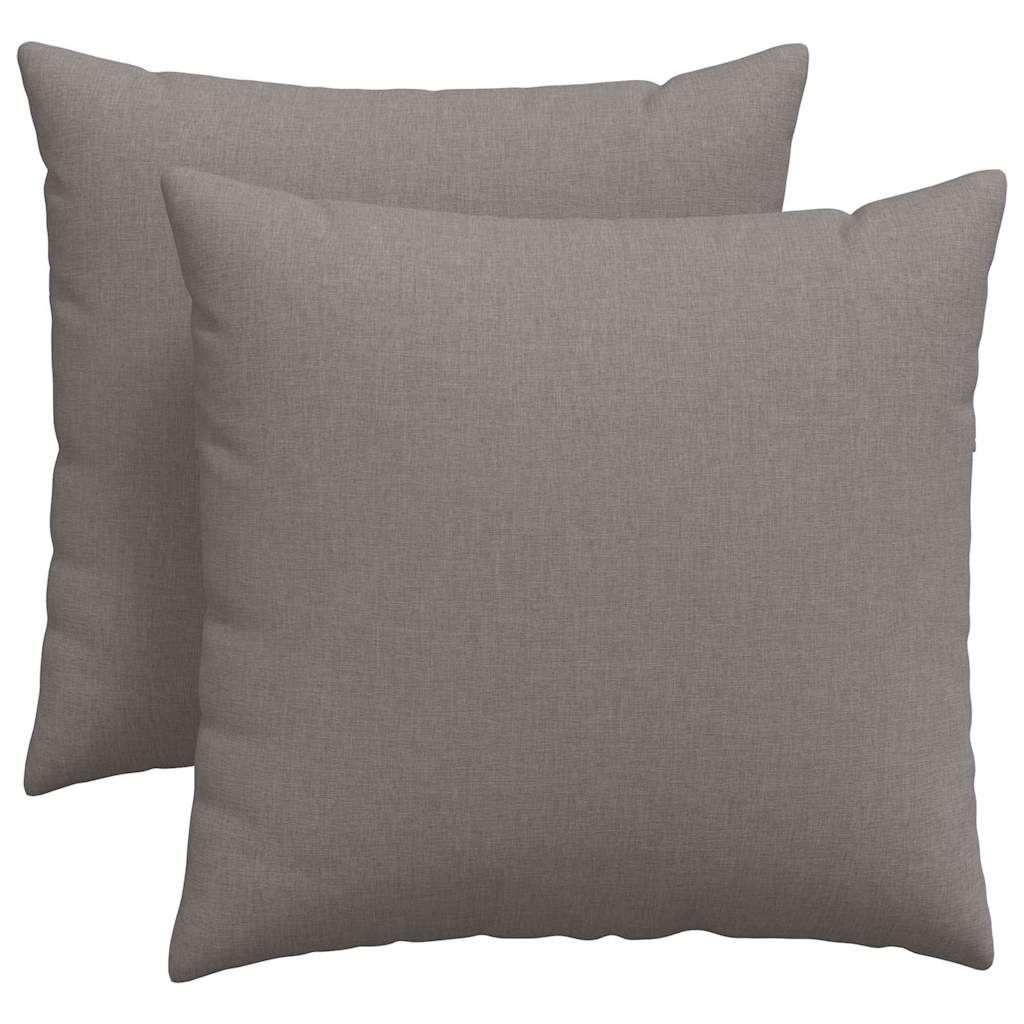 Sofakuddar 2 st tyg Taupe 45 x 45 cm