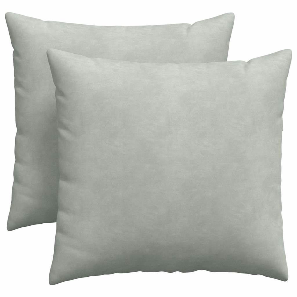 Sofakuddar 2 st Ljusgrå 45 x 45 cm Kordread tyg