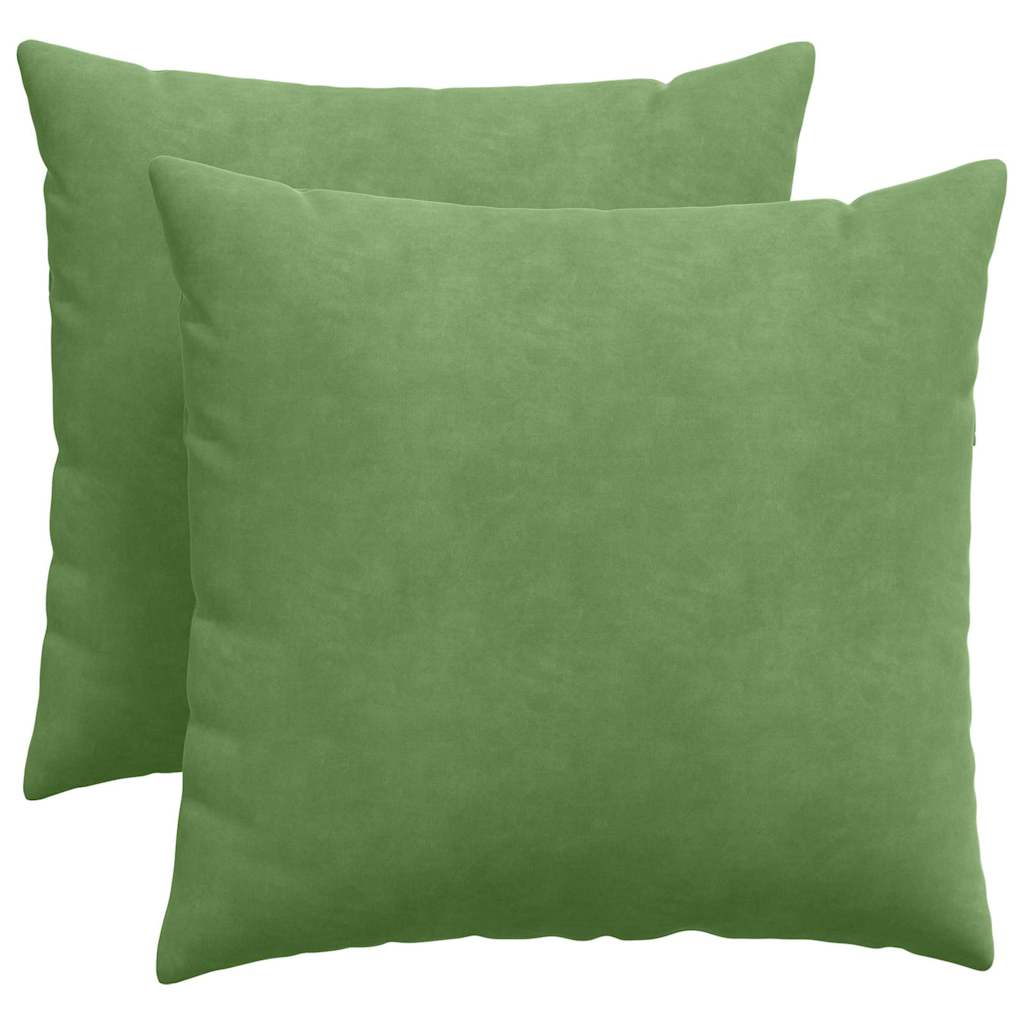 Sofakuddar 2 pcs Ljusgrön 50 x 50 cm Kordread tyg