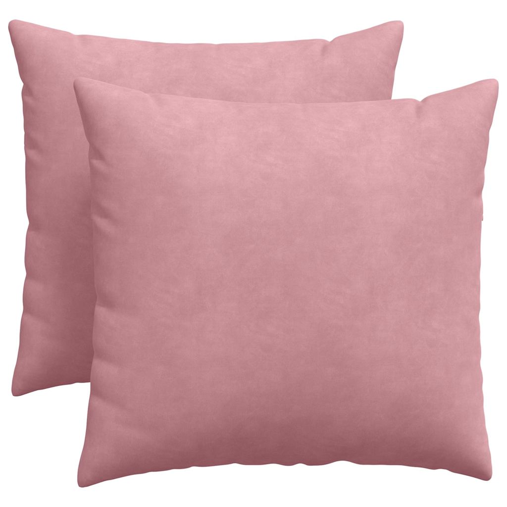 Sofakuddar 2 pcs Rosa 50 x 50 cm Kordread tyg