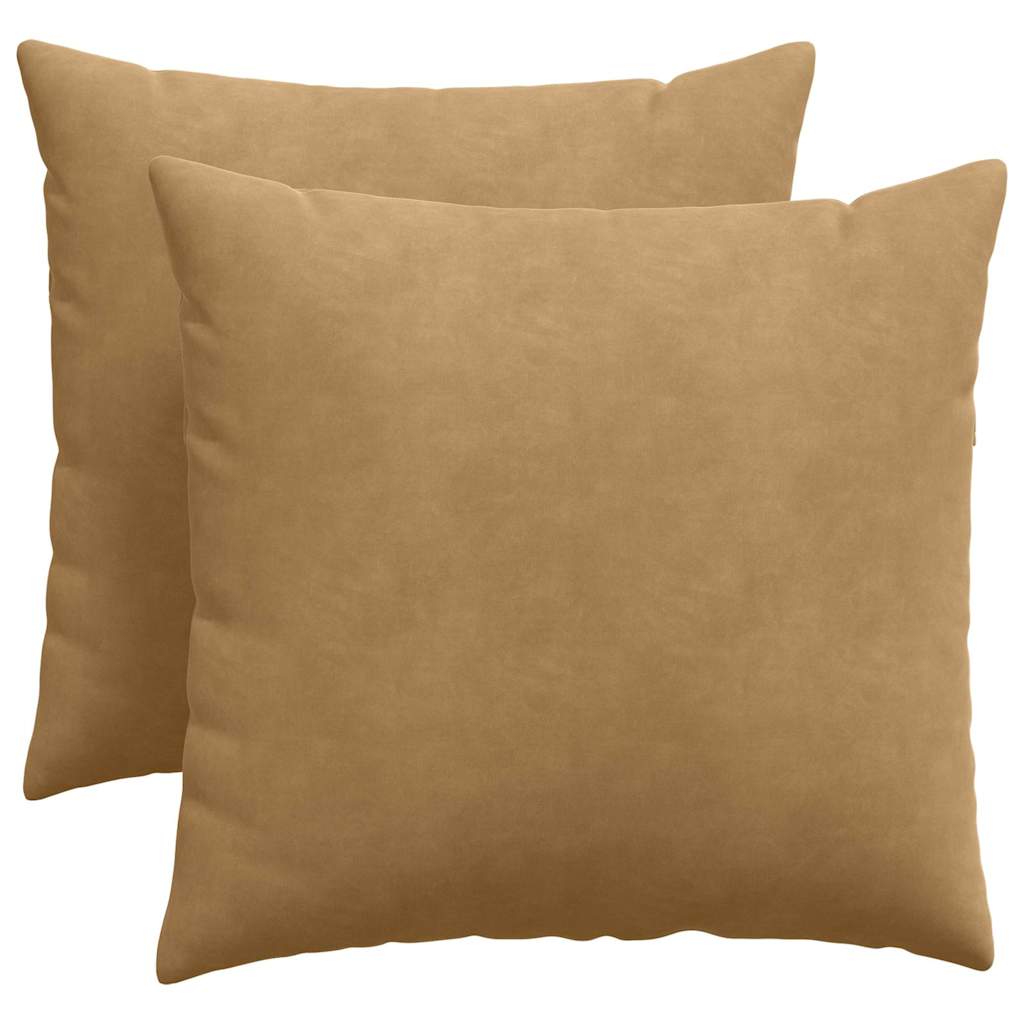 Sofakuddar 2 pcs Brun 50 x 50 cm Kordread tyg