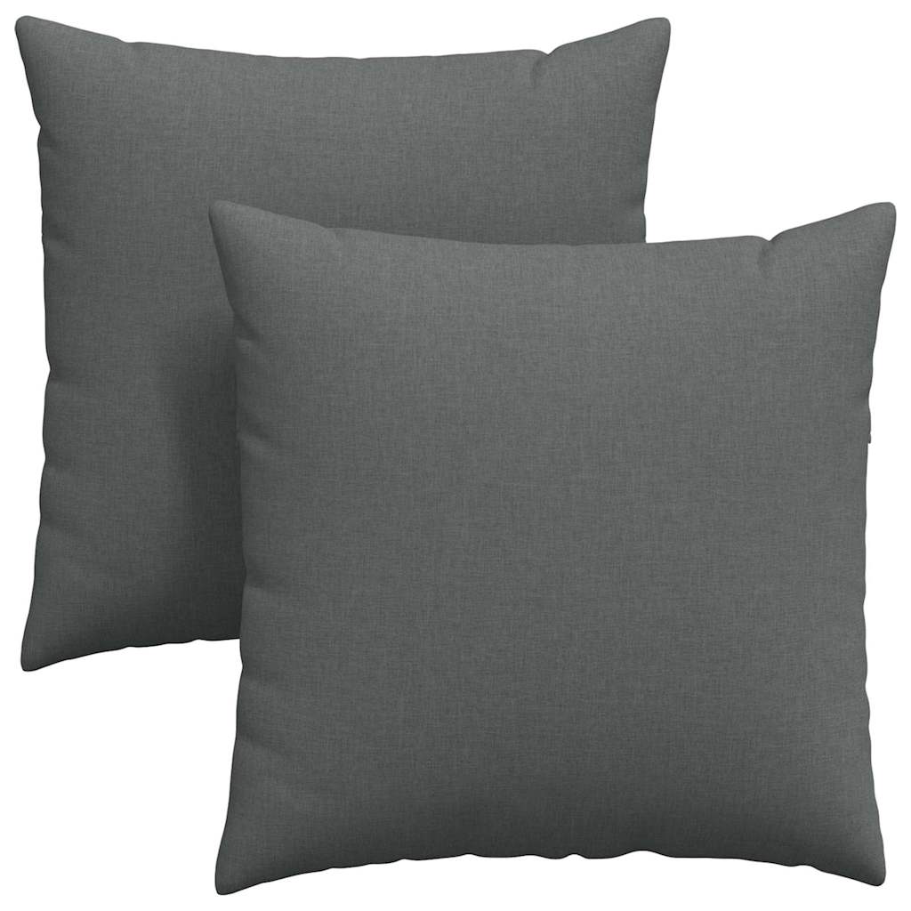 Sofakuddar 2 st tyg Mörkgrå 60 x 60 cm