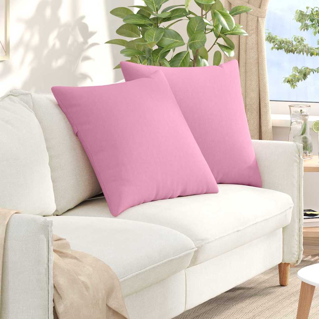 Sofakuddar 2 st tyg Rosa 60 x 60 cm