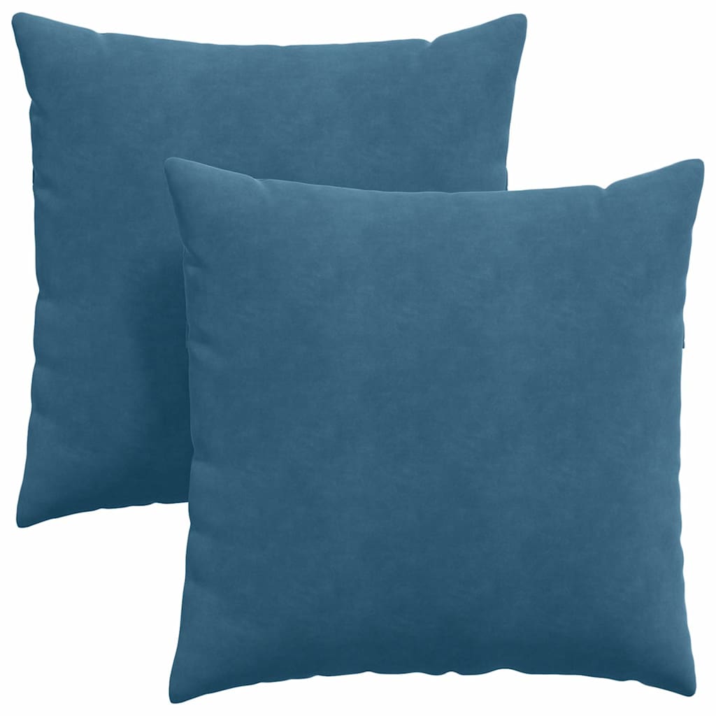 Sofakuddar 2 st Blå 60 x 60 cm Kordread tyg