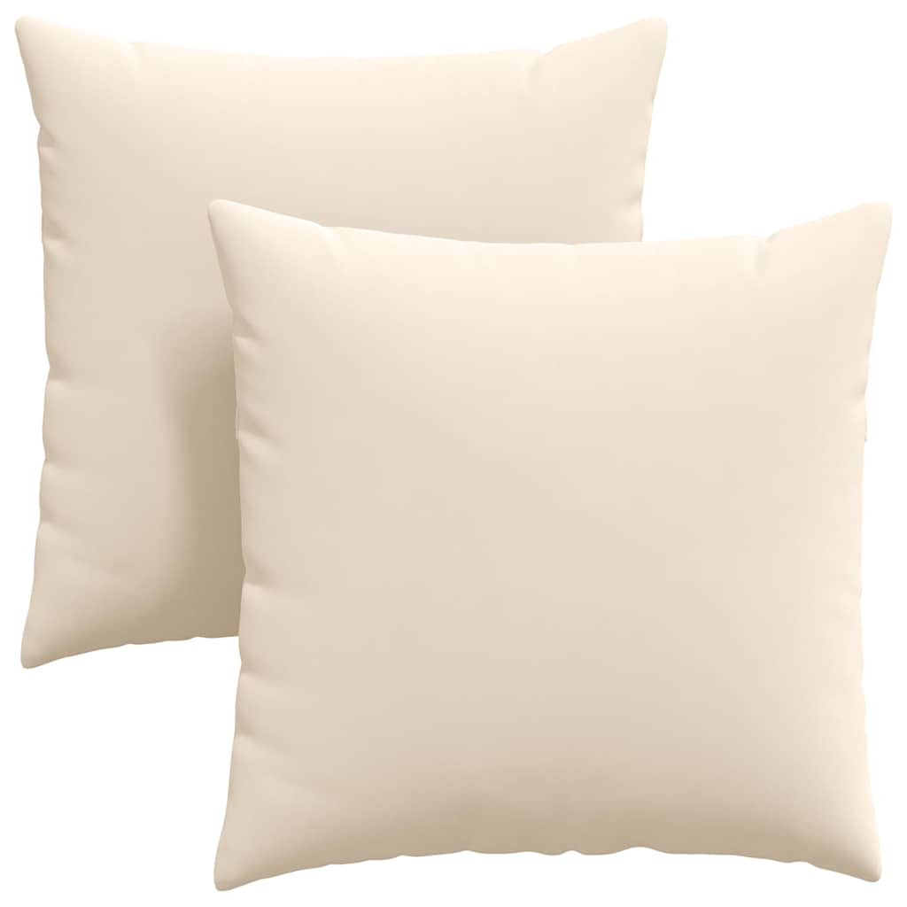 Sofakuddar 2 st tyg Beige 60 x 60 cm