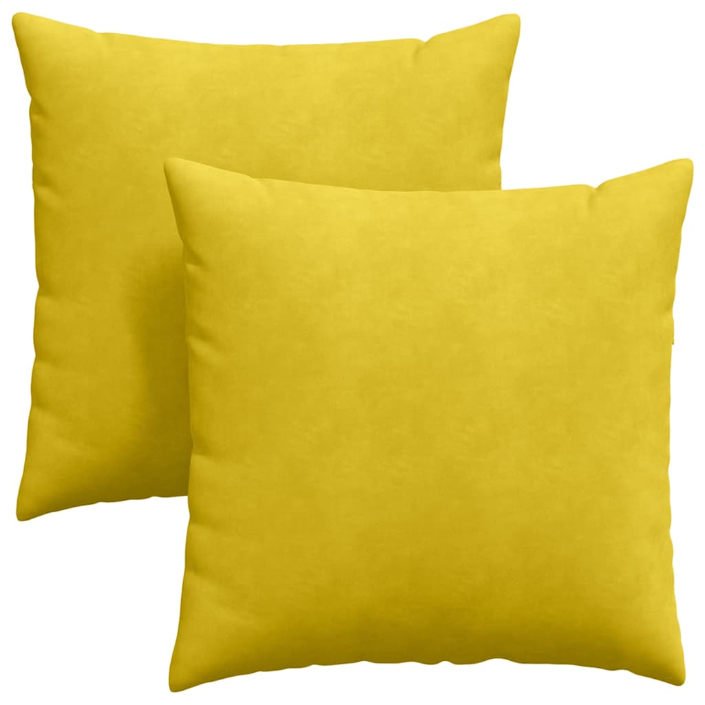 Sofakuddar 2 st Gul 80 x 80 cm Kordread tyg