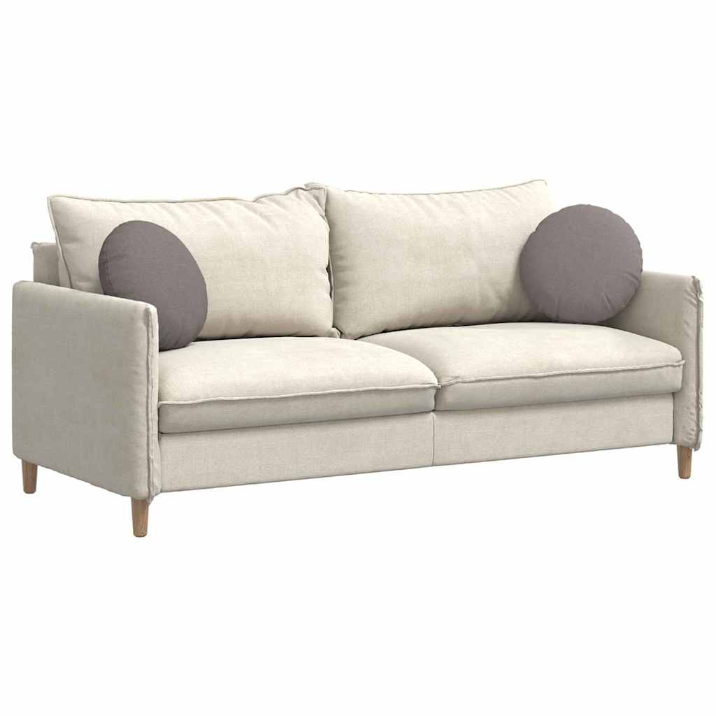 Sittkuddar 2 st tyg Taupe Ø40 x 13 cm