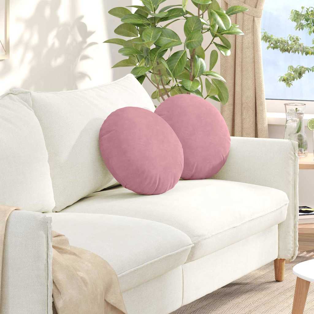 Sittkuddar 2 st Rosa Ø 40 x 13 cm Sammet