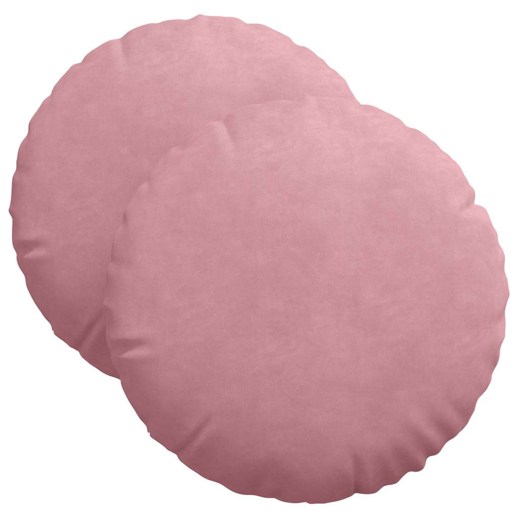 Sittkuddar 2 st Rosa Ø 40 x 13 cm Sammet
