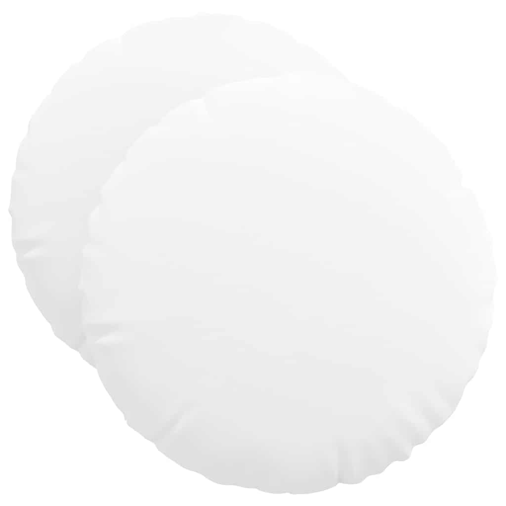 Sittkuddar 2 st Tyg Vit Ø50 x 19 cm