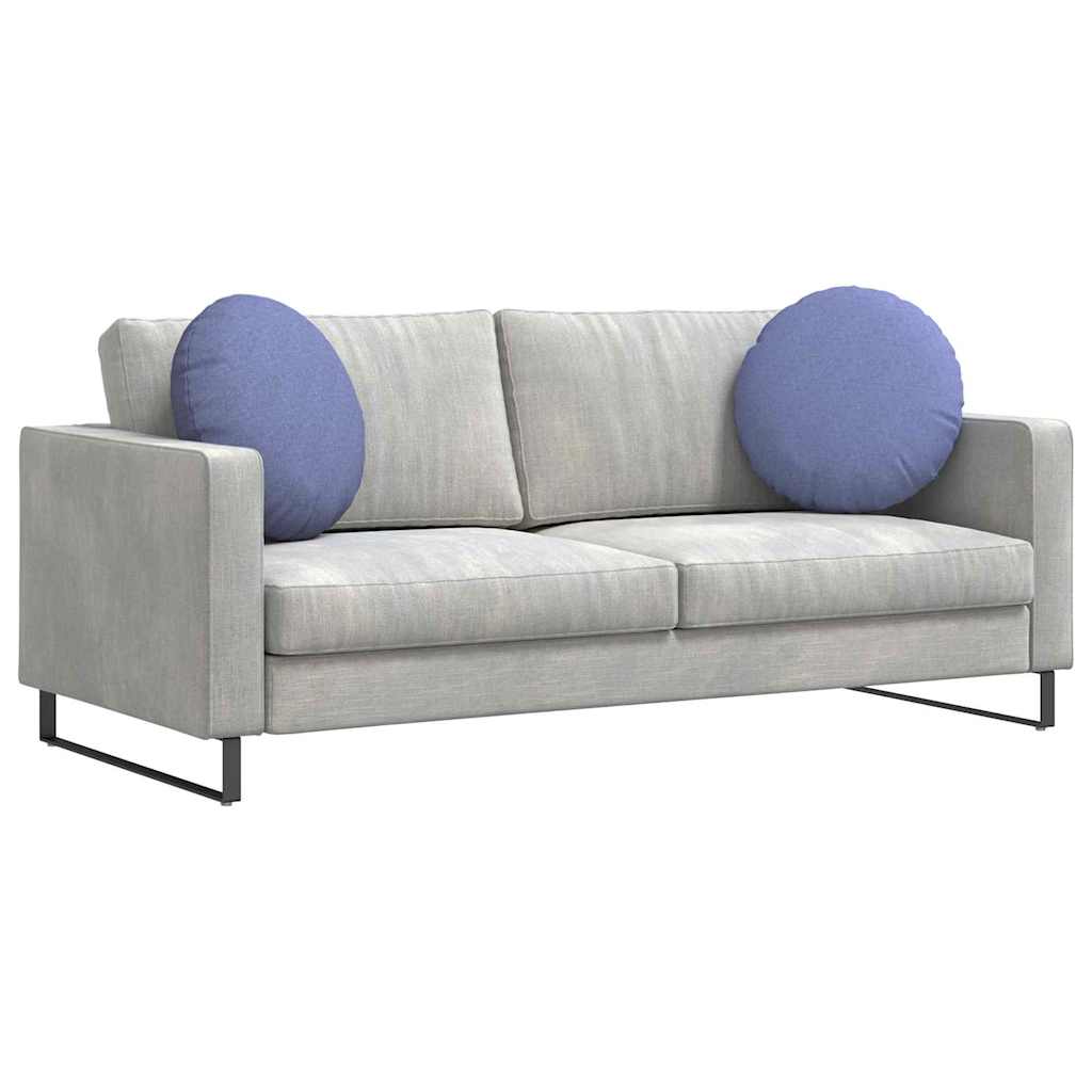 Sittkuddar 2 st Tyg Jeansblå Ø50 x 19 cm