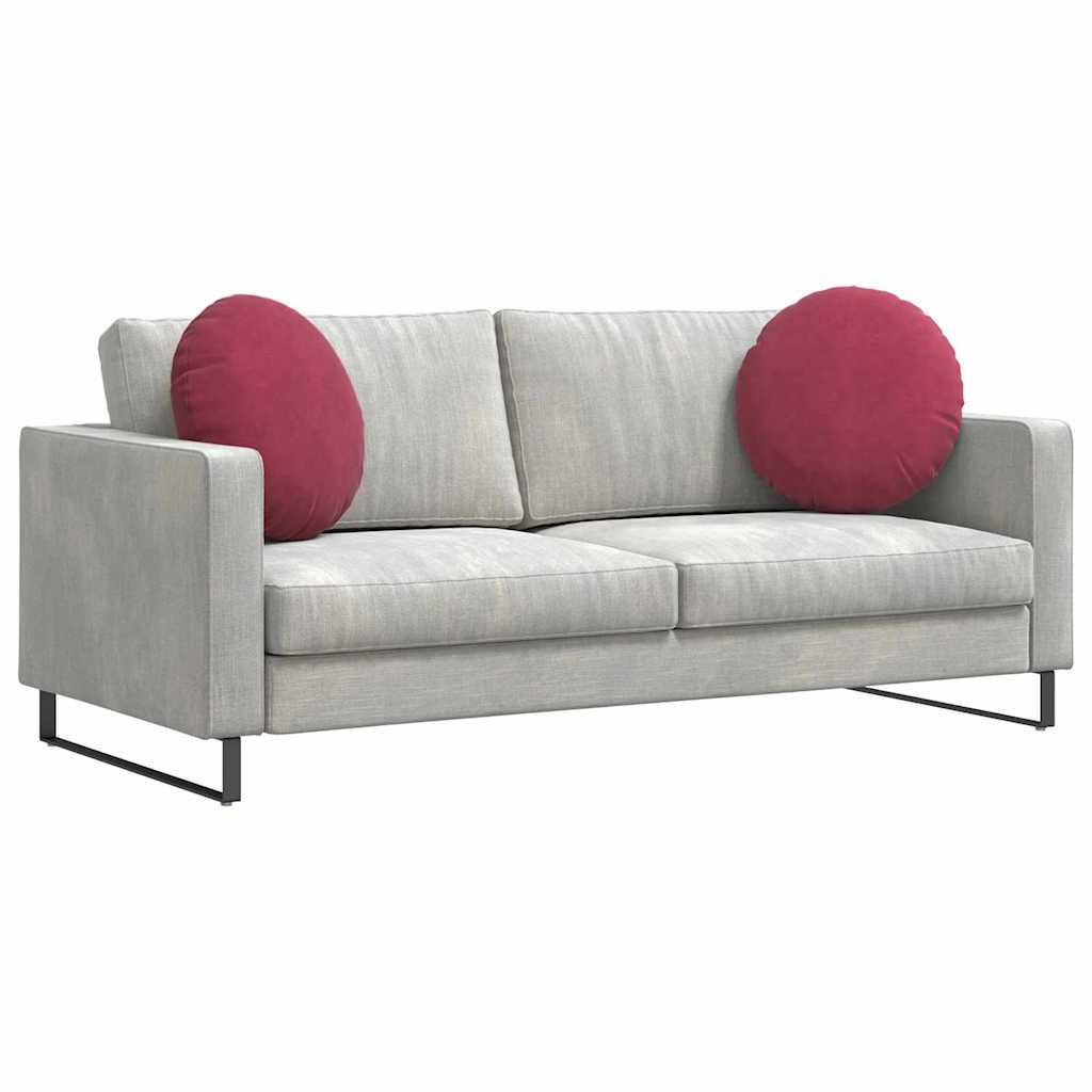 Sittkuddar 2 st Sammet Vinröd Ø50 x 19 cm