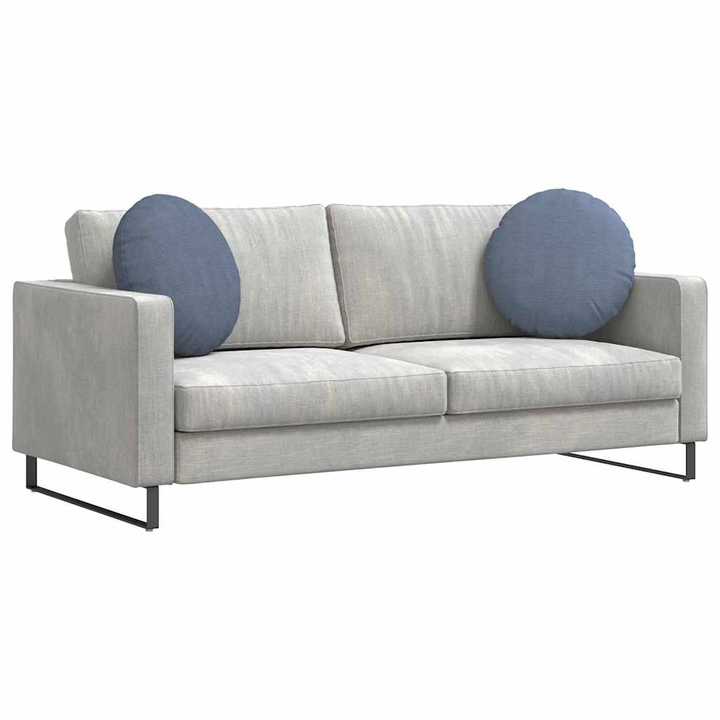 Sittkuddar 2 st Kordread tyg Blå Ø50 x 19 cm