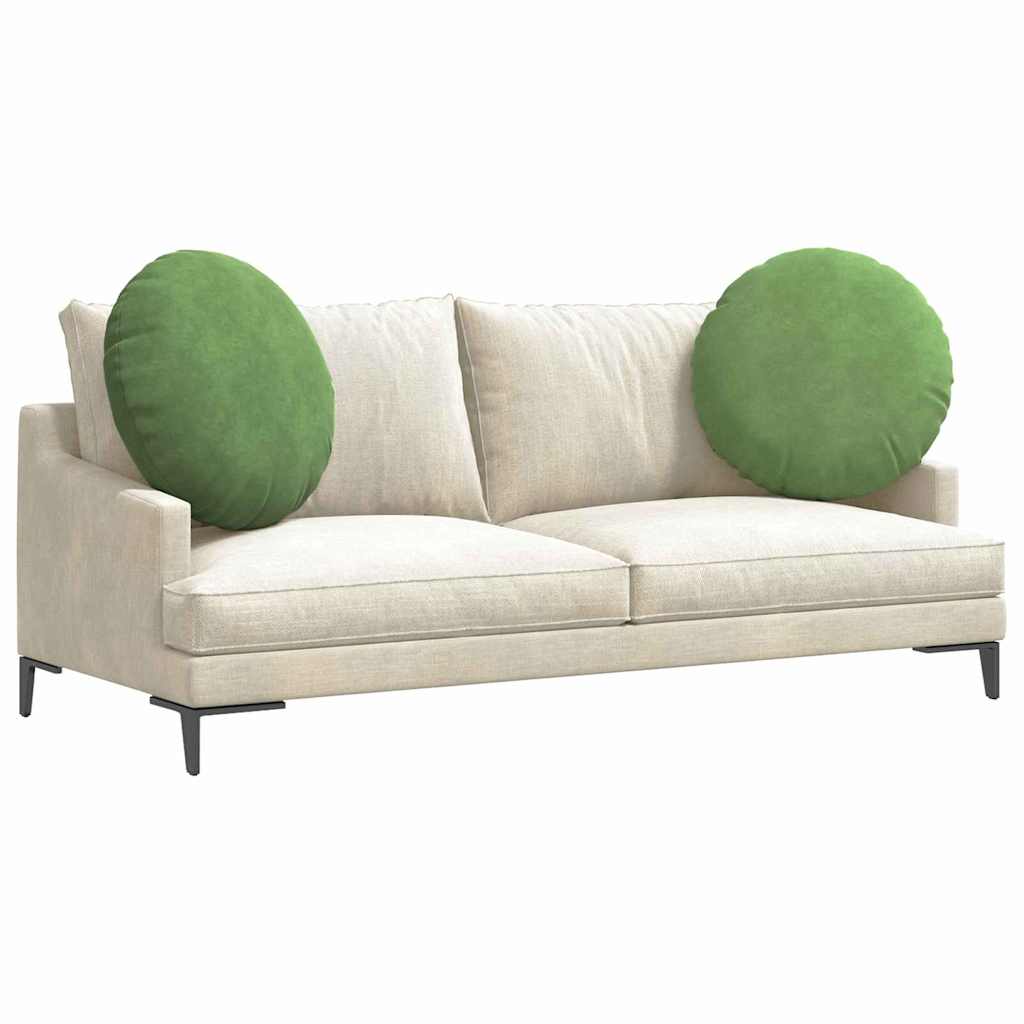 Sittkuddar 2 st Sammet Ljusgrön Ø60 x 21 cm