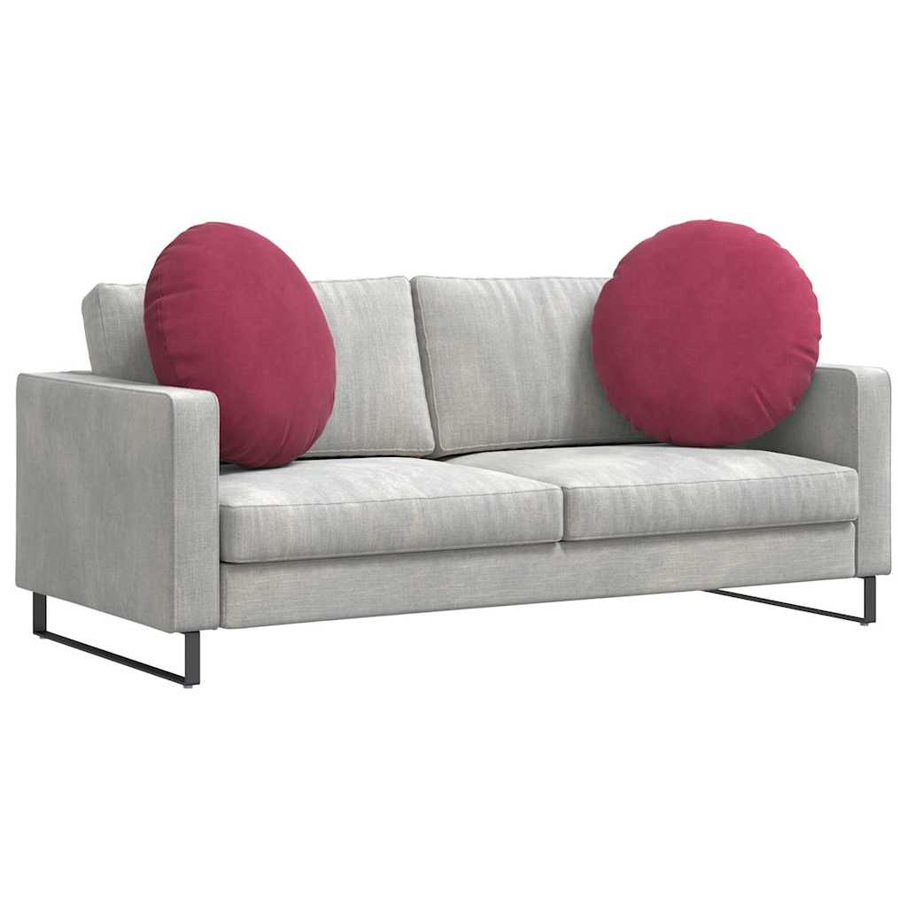 Sittkuddar 2 st Sammet Vinröd Ø60 x 21 cm