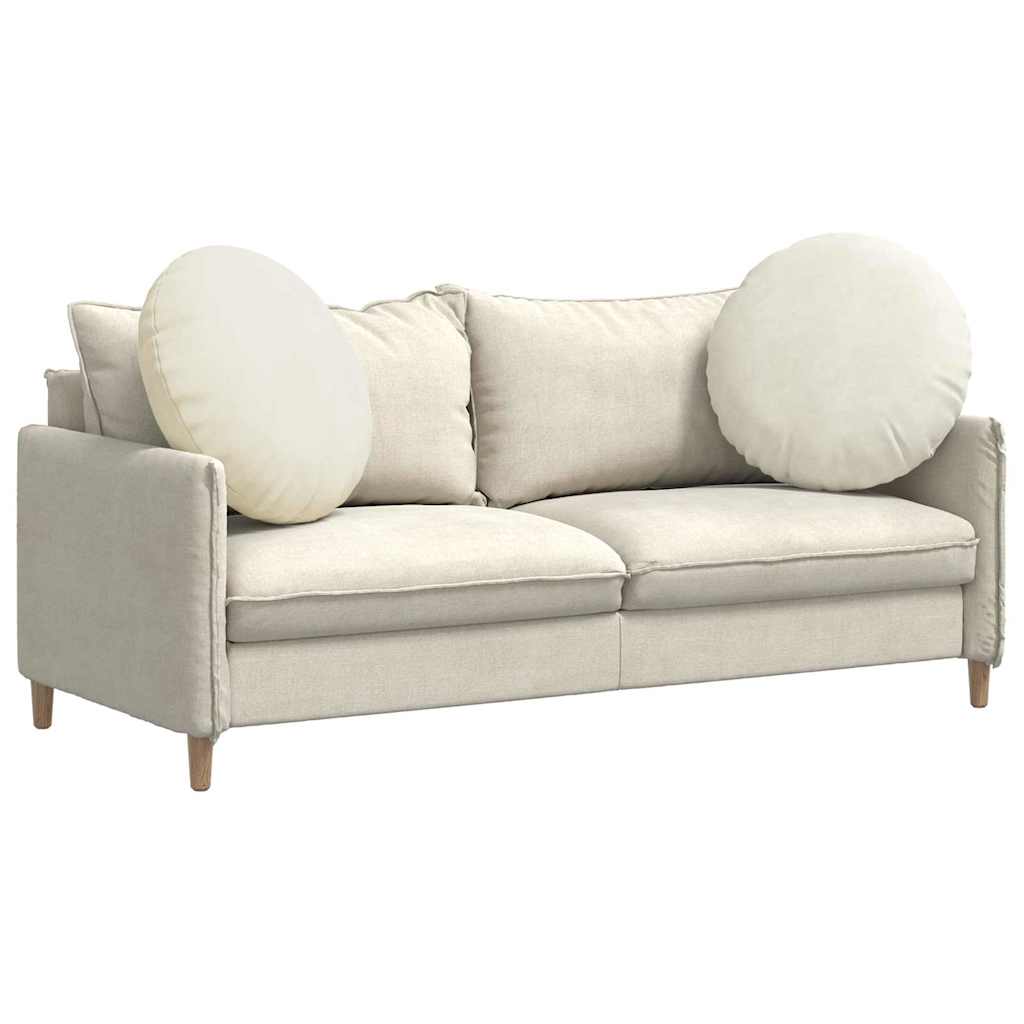 Sittkuddar 2 st Sammet Kräm Ø60 x 21 cm