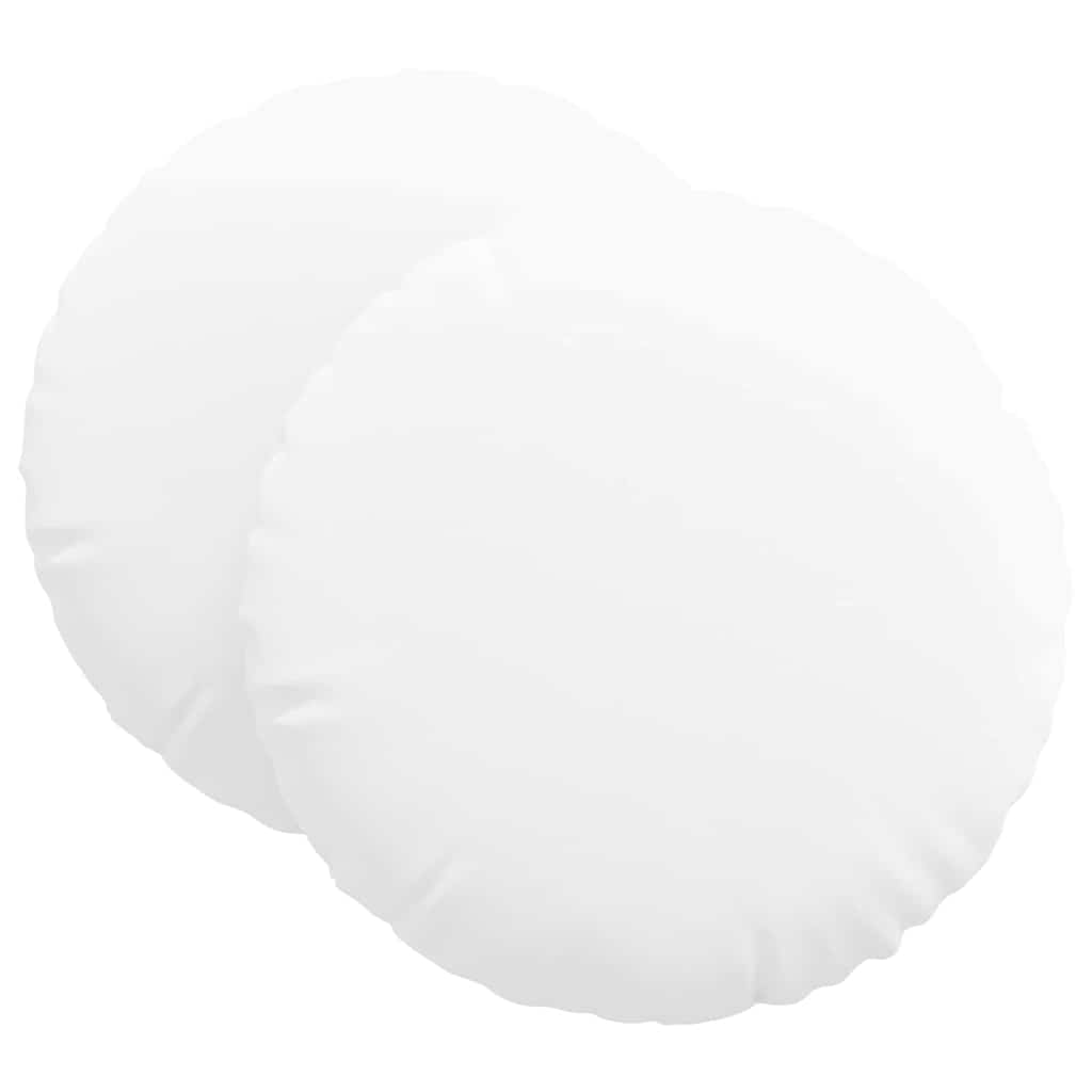 Sittkuddar 2 st Tyg Vit Ø80 x 29 cm