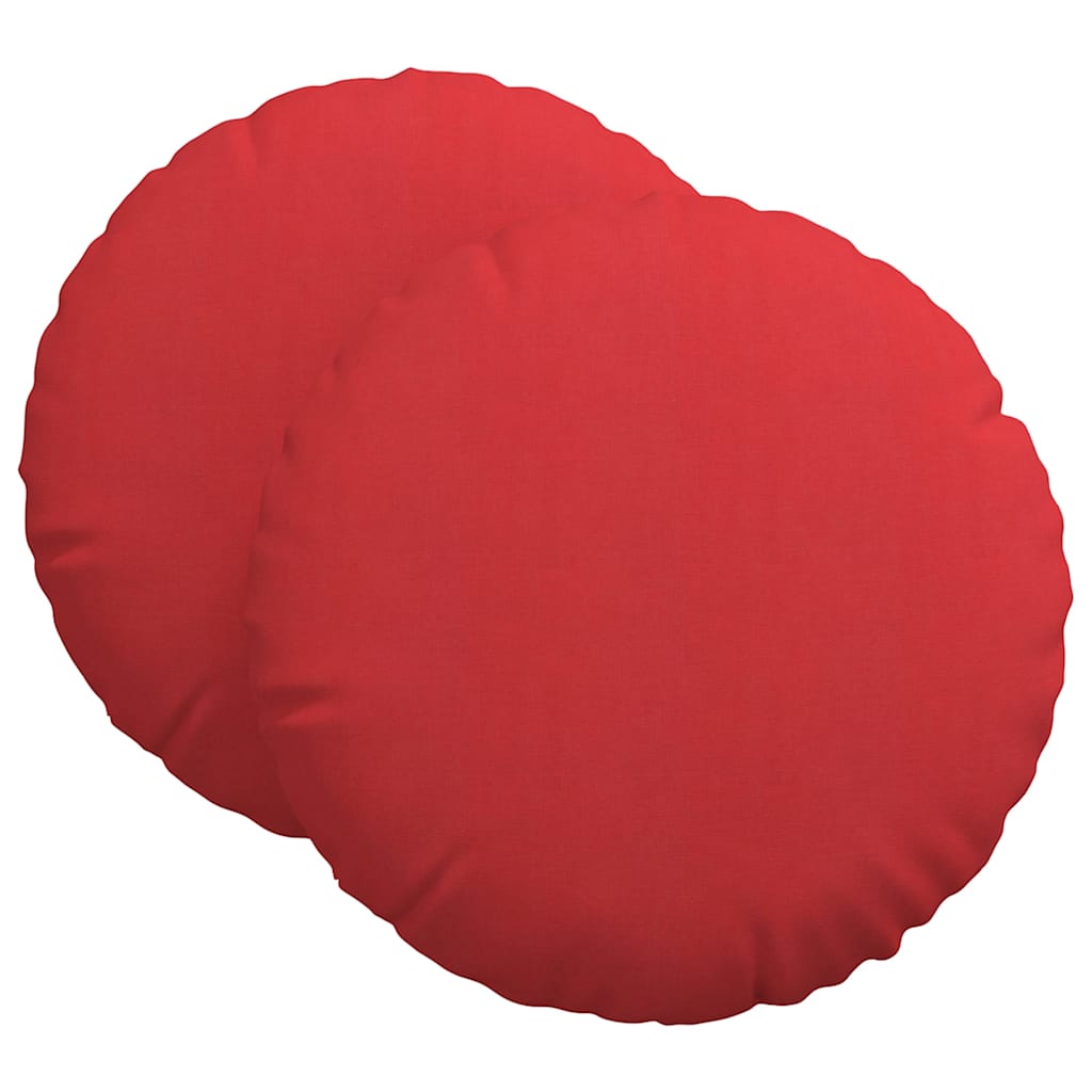 Sittkuddar 2 st Tyg Röd Ø80 x 29 cm
