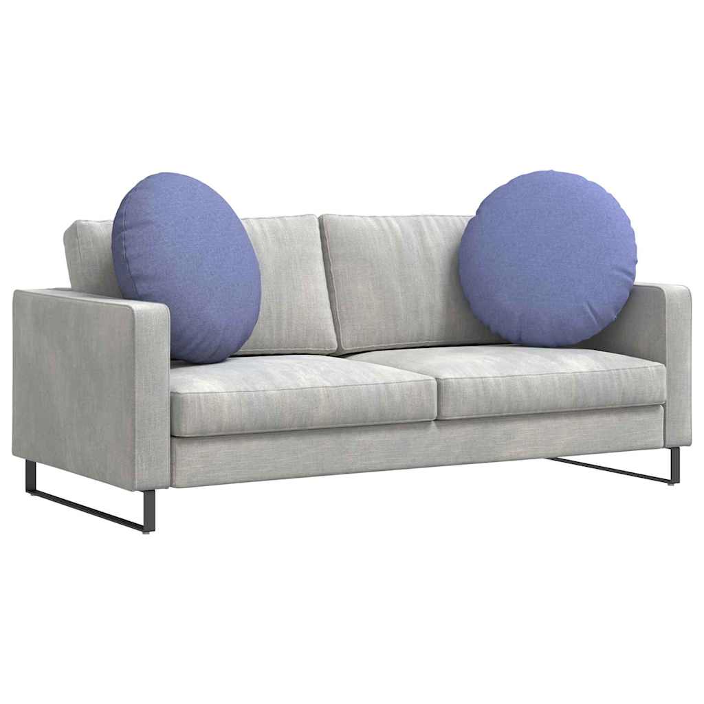 Sittkuddar 2 st tyg Jeansblå Ø80 x 29 cm