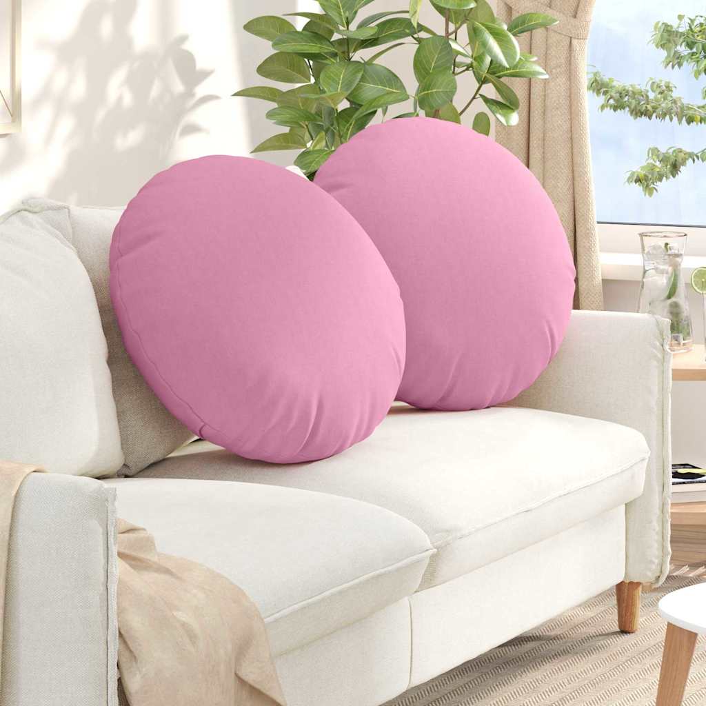 Sittkuddar 2 st Tyg Rosa Ø80 x 29 cm