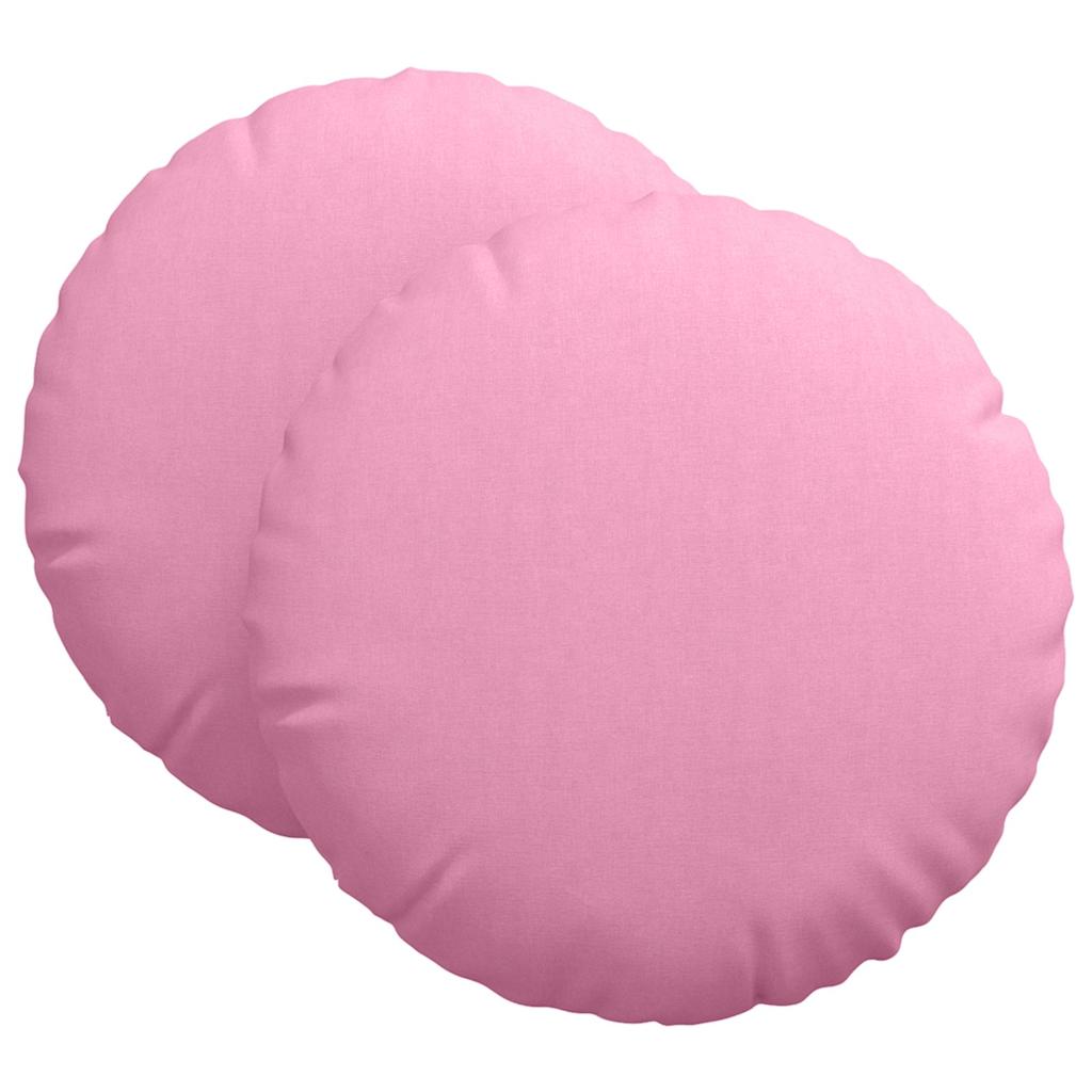 Sittkuddar 2 st Tyg Rosa Ø80 x 29 cm