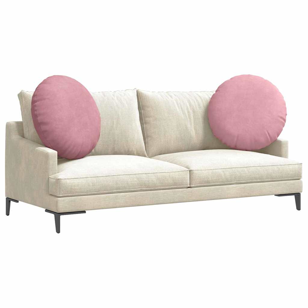 Sittkuddar 2 st Sammet Rosa Ø 80 x 29 cm