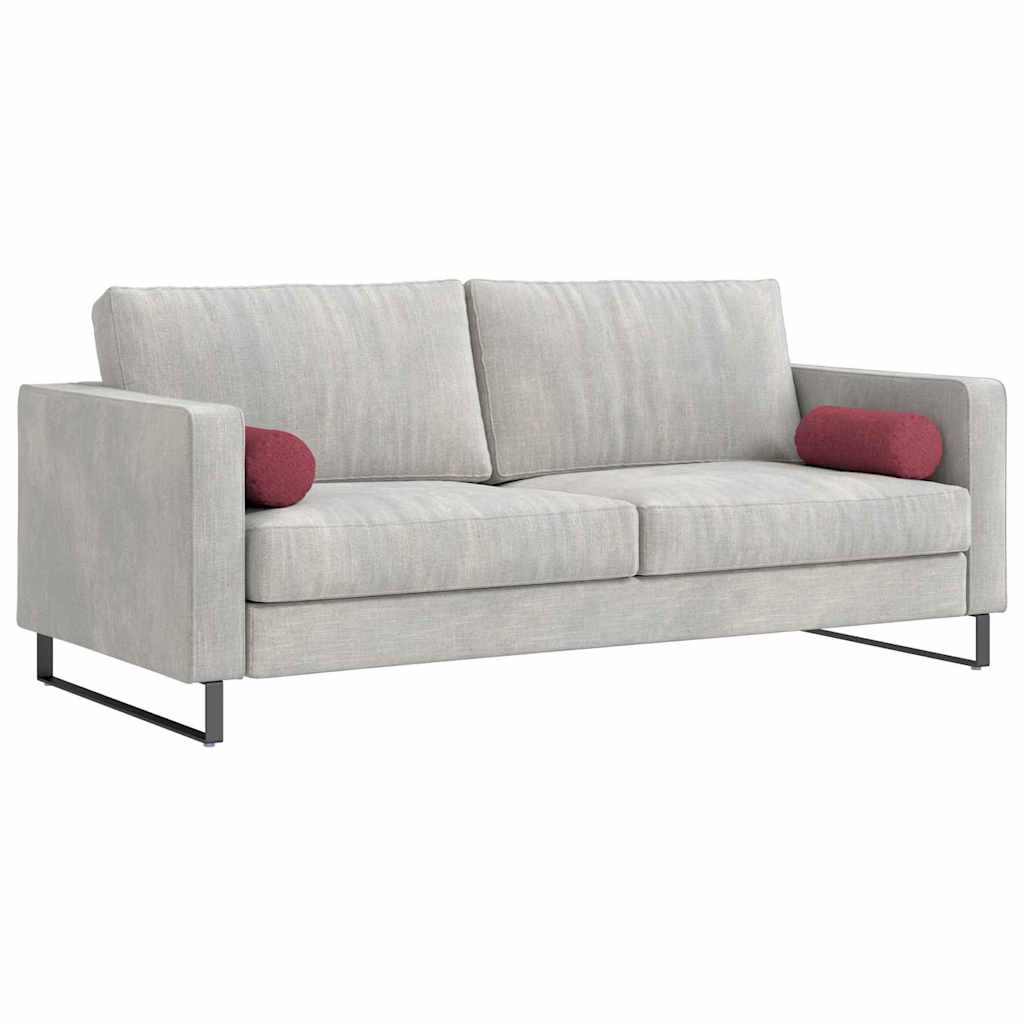 Bolsterkuddar 2 st tyg Vinröd Ø 15 x 40 cm