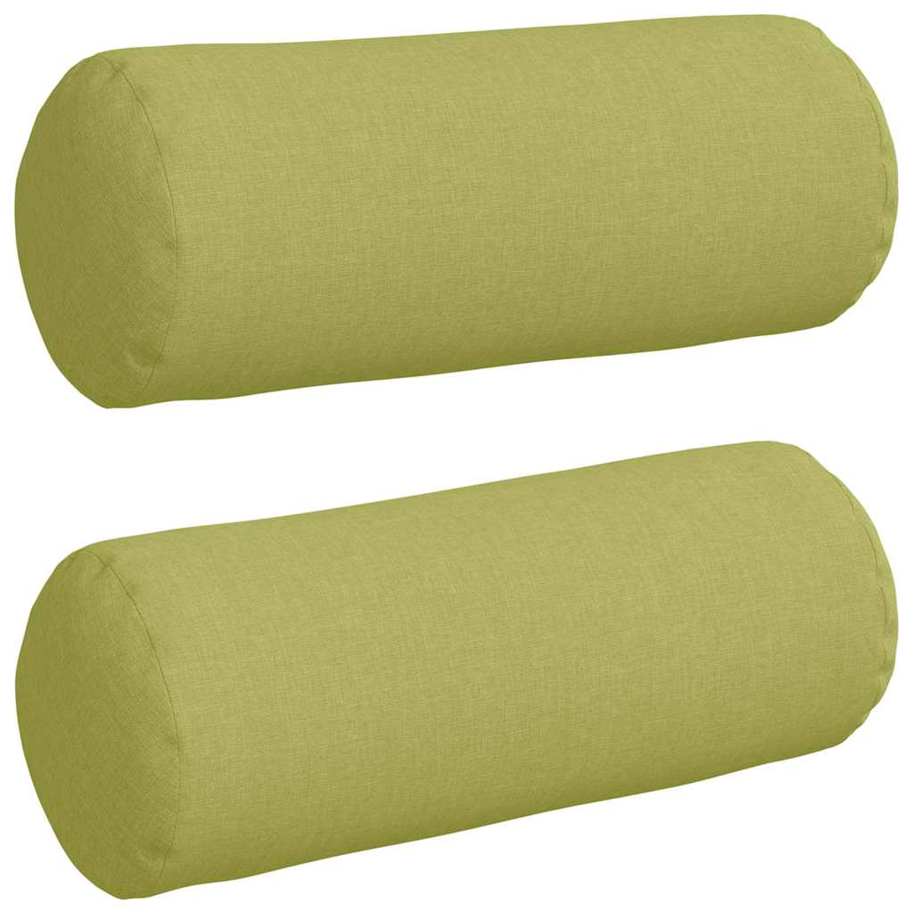 Bolsterkuddar 2 st tyg Ljusgrön Ø 15 x 40 cm