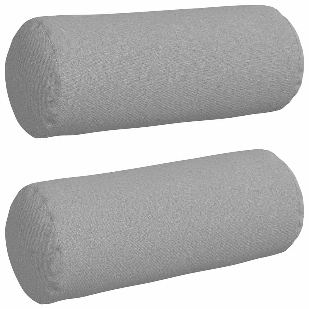 Bolsterkuddar 2 st tyg Moln Grå Ø 15 x 40 cm